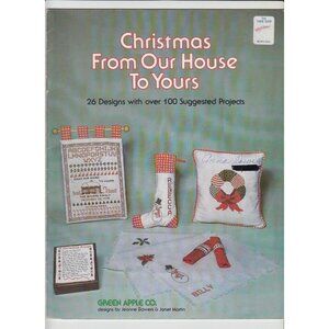 Christmas From Our House to Yours Cross Stitch Pattern Booklet Holiday Sampler